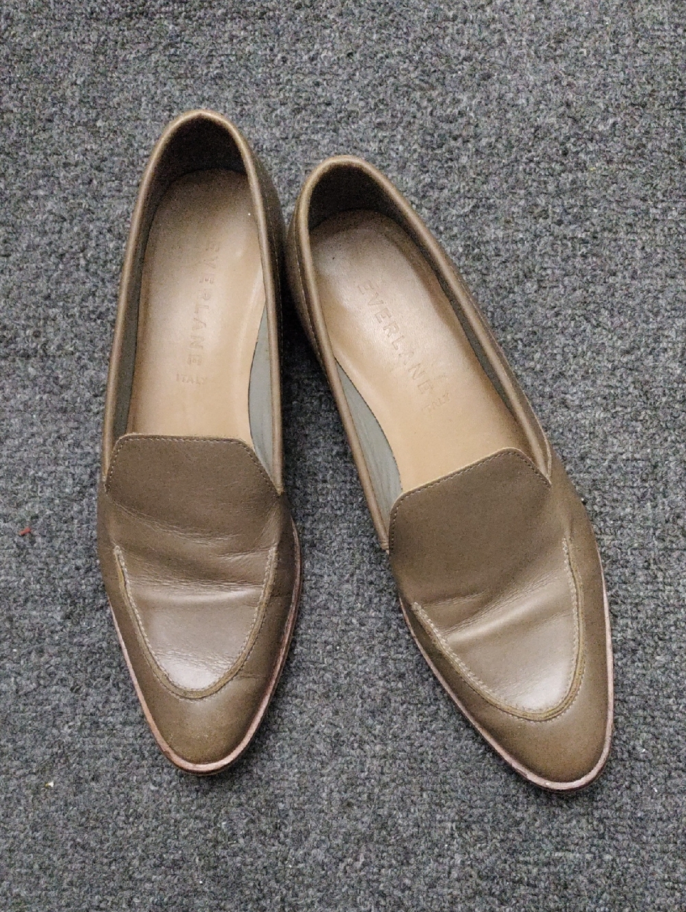 Everlane "Modern" Taupe Leather Loafers